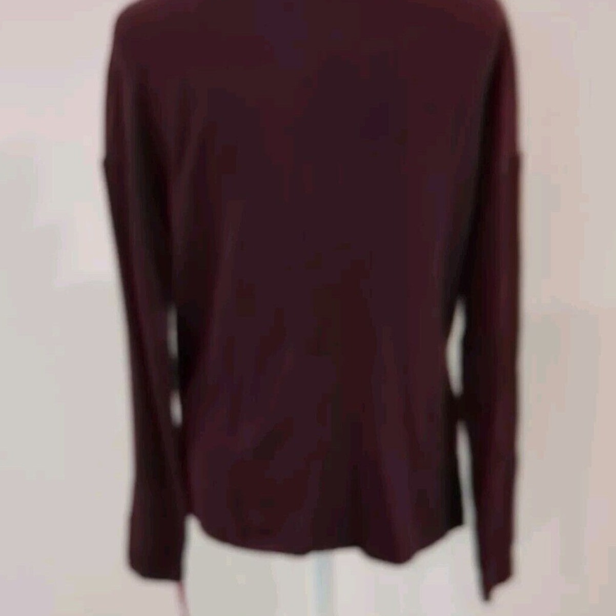 Jennifer Lopez Womens M Plum Twist Front Sweater Lightweight Turtleneck Preppy — image 5 of 8